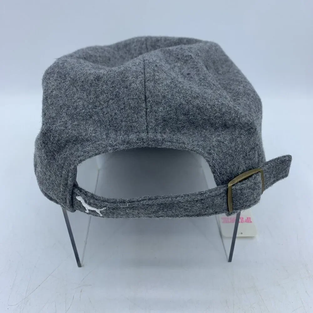 Victorias Secret PINK Love Pink Baseball Hat Cap‎ Adjustable Gray Wool NEW